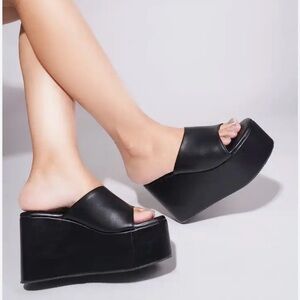 Y2K Rouge Helium Women's Black Mules
